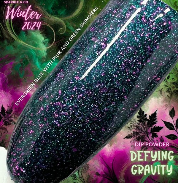 Nail polish swatch / manicure of shade Sparkle and Co. Defying Gravity