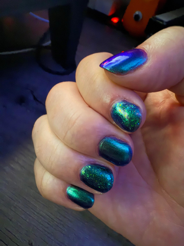 Nail polish swatch / manicure of shade Mooncat Root of All Evil