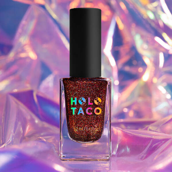 Nail polish swatch / manicure of shade Holo Taco Miss Fire