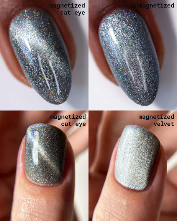 Nail polish swatch / manicure of shade Mooncat Death star