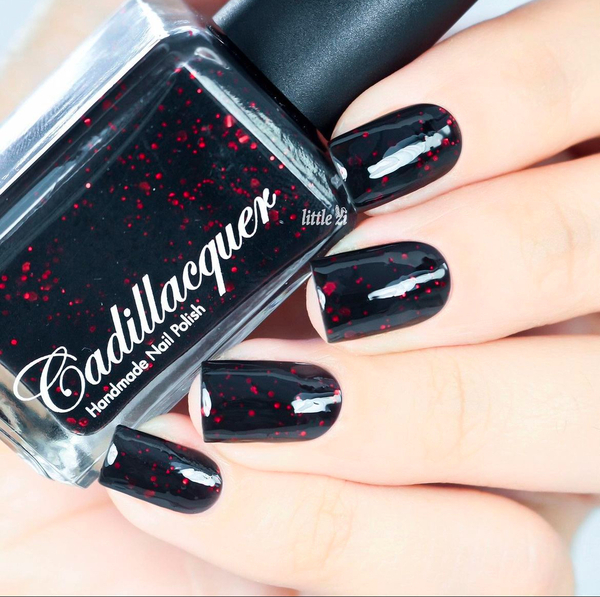 Nail polish swatch / manicure of shade Cadillacquer Darth Vader