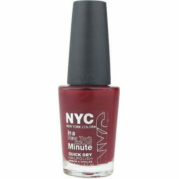 Nail polish swatch / manicure of shade NYC Columbus Circle Crimson