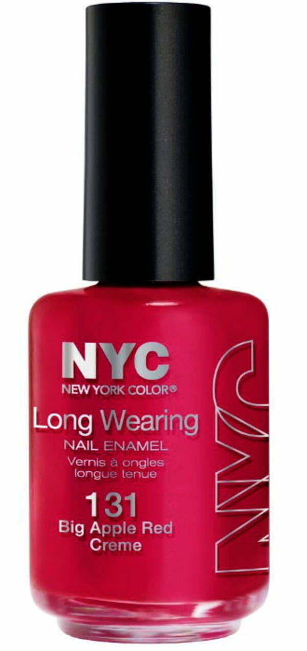 Nail polish swatch / manicure of shade NYC Big apple red