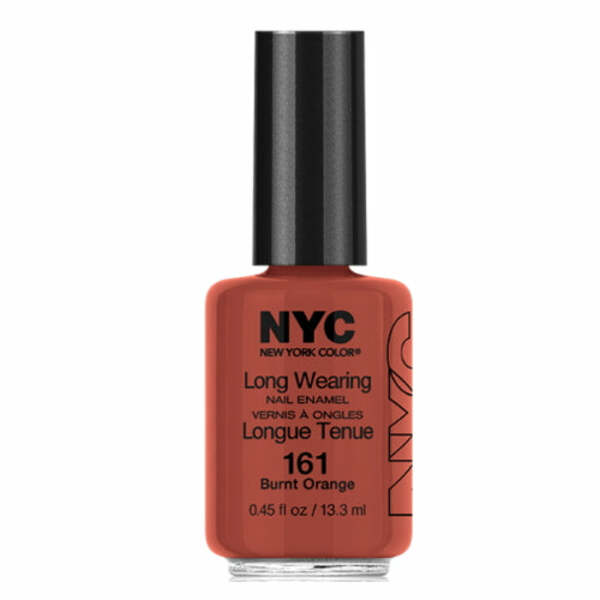 Nail polish swatch / manicure of shade NYC Burnt orange