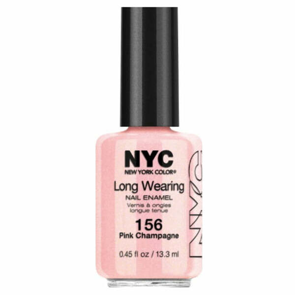 Nail polish swatch / manicure of shade NYC Pink champagne