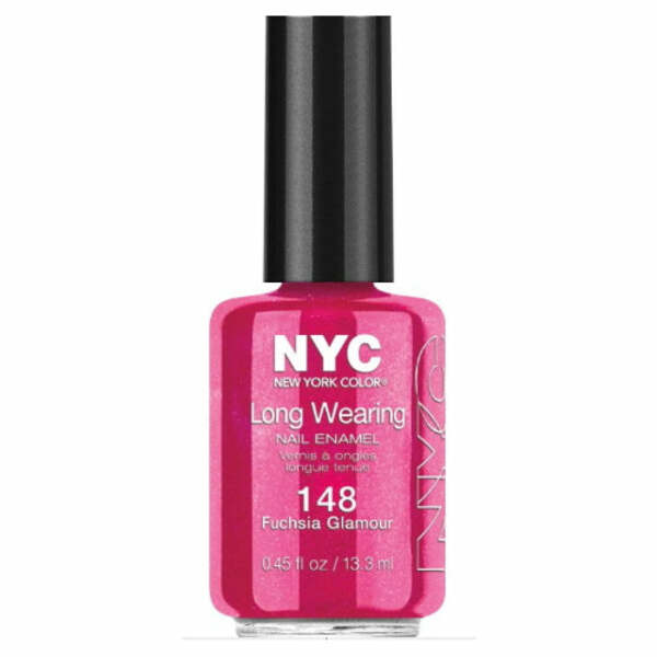 Nail polish swatch / manicure of shade NYC Fuchsia glamour