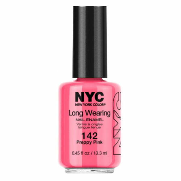 Nail polish swatch / manicure of shade NYC Preppy pink