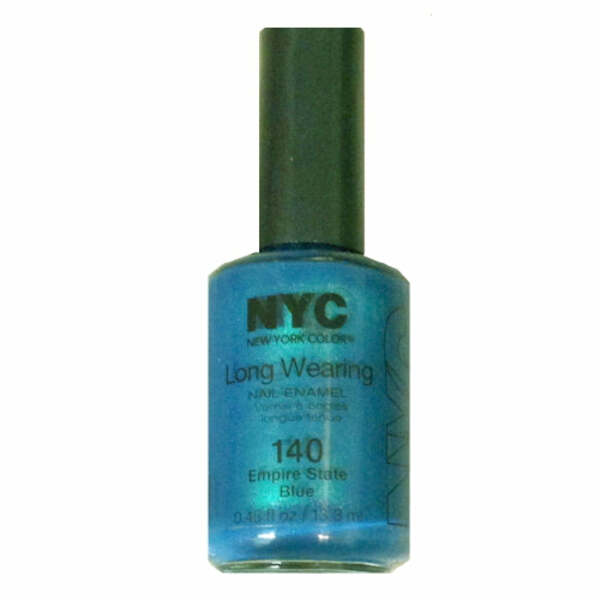 Nail polish swatch / manicure of shade NYC Empire State blues