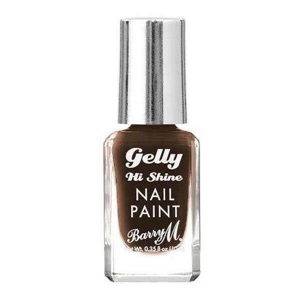 Nail polish swatch / manicure of shade Barry M Espresso