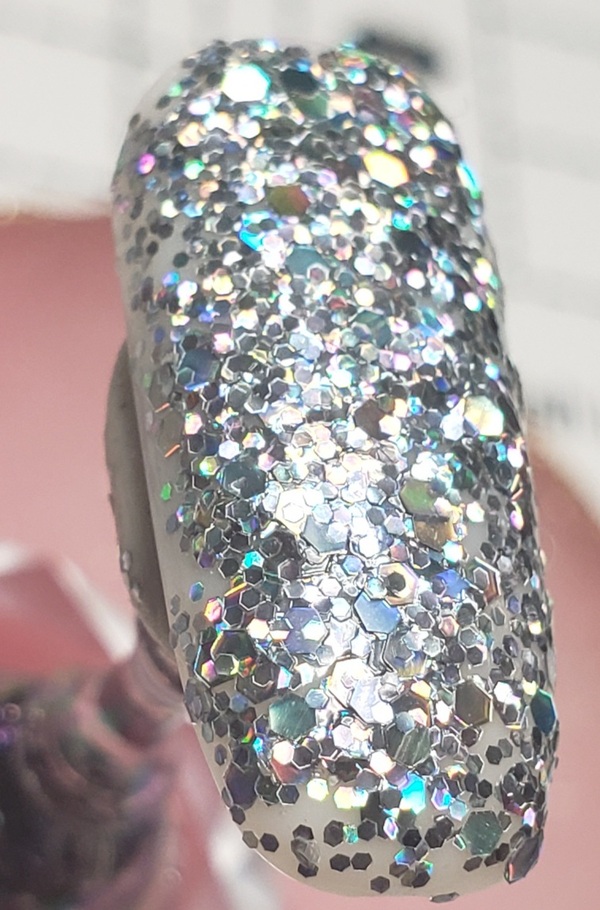 Nail polish swatch / manicure of shade Fancy Gloss Holo Grail