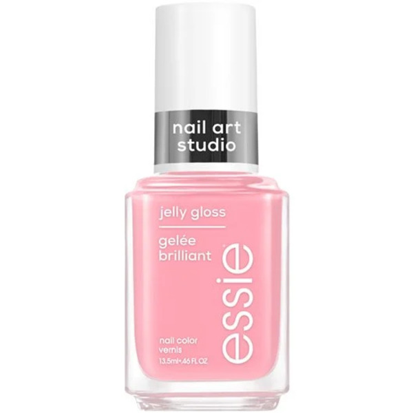 Nail polish swatch / manicure of shade essie Blush jelly