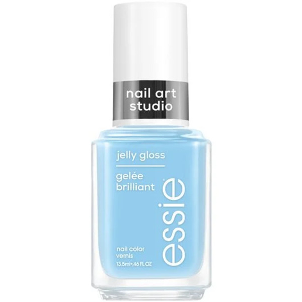 Nail polish swatch / manicure of shade essie Sky jelly