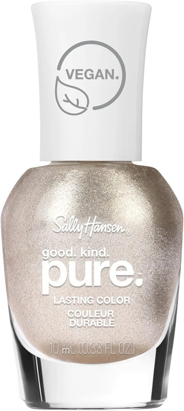 Nail polish swatch / manicure of shade Sally hansen Good kind pure Gilded serenade