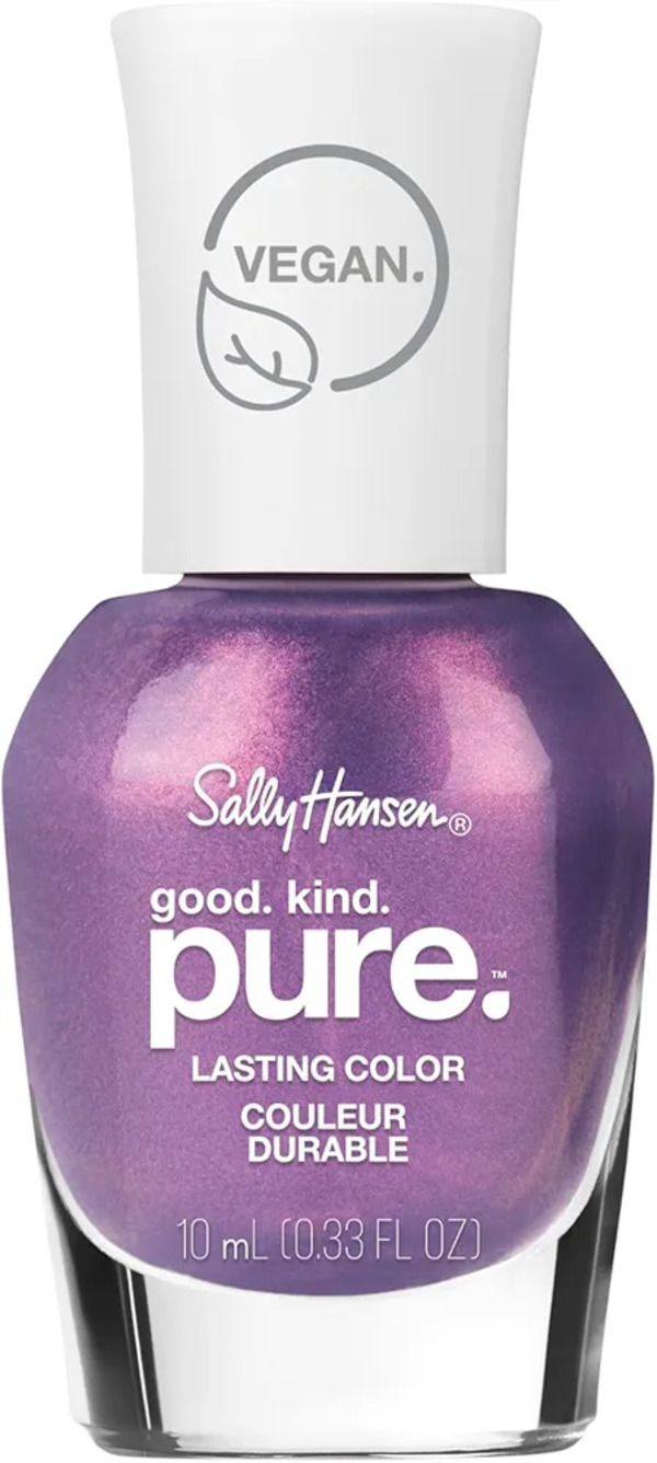 Nail polish swatch / manicure of shade Sally hansen Good kind pure Iris dusk