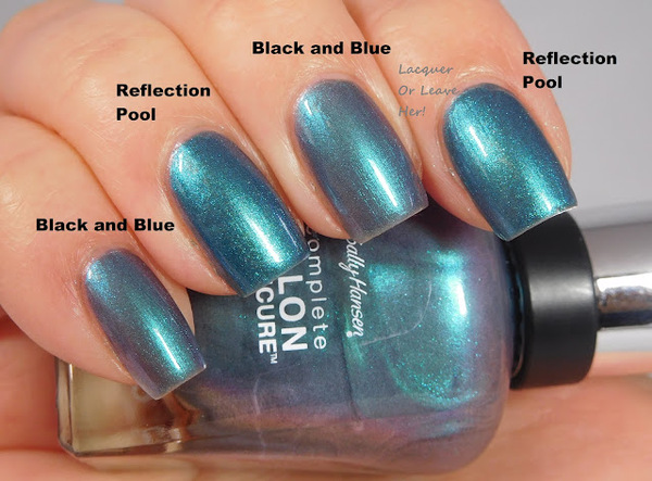 Nail polish swatch / manicure of shade Sally Hansen Color Therapy Reflection pool