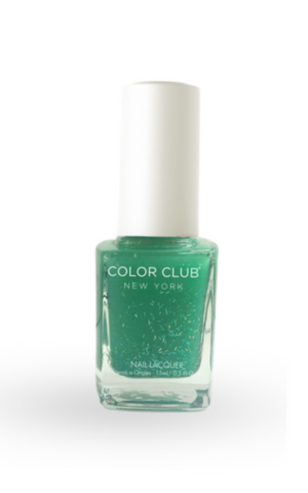 Nail polish swatch / manicure of shade Color Club Feeling TREE-mendous