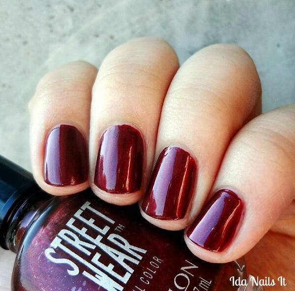 Nail polish swatch / manicure of shade Revlon Blood