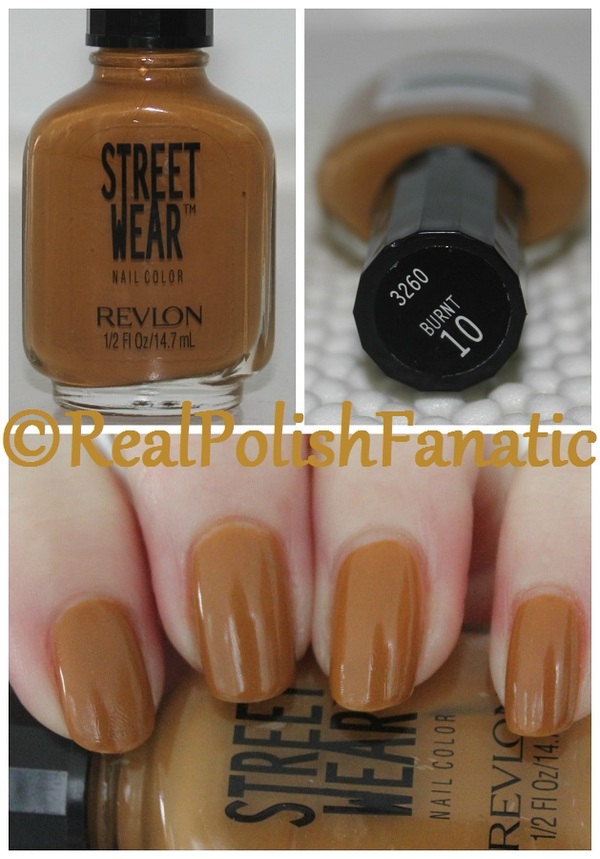 Nail polish swatch / manicure of shade Revlon Burnt