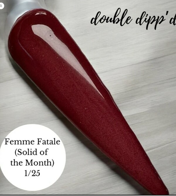 Nail polish swatch / manicure of shade Double Dipp'd Femme Fatale