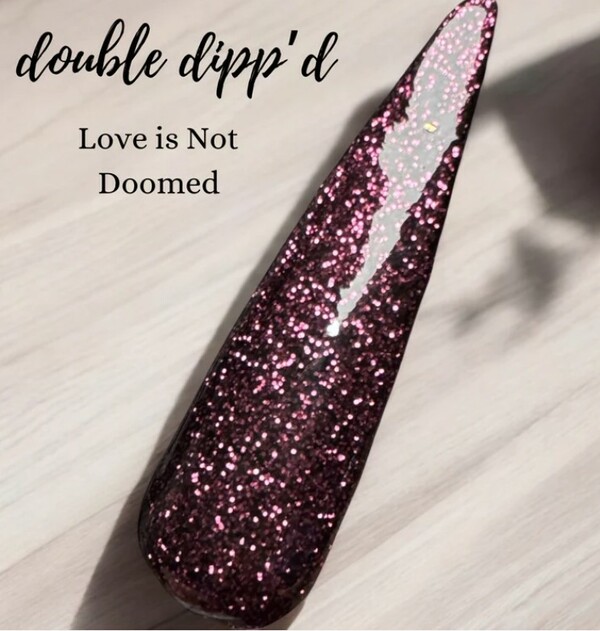 Nail polish swatch / manicure of shade Double Dipp'd Love is Not Doomed