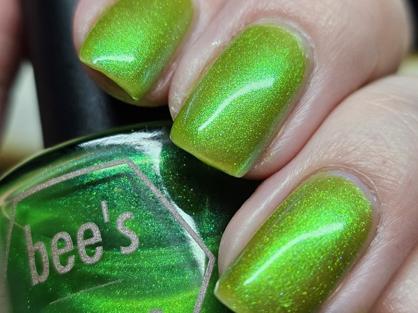 Nail polish swatch / manicure of shade Bee's Knees Lacquer Snake