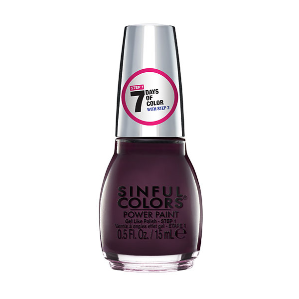 Nail polish swatch / manicure of shade Sinful Colors Plum 'n' berry