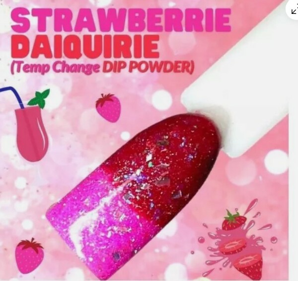 Nail polish swatch / manicure of shade Sparkle and Co. Strawberrie Daiquirie