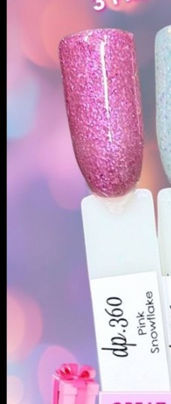 Nail polish swatch / manicure of shade Sparkle and Co. Pink Snowflake