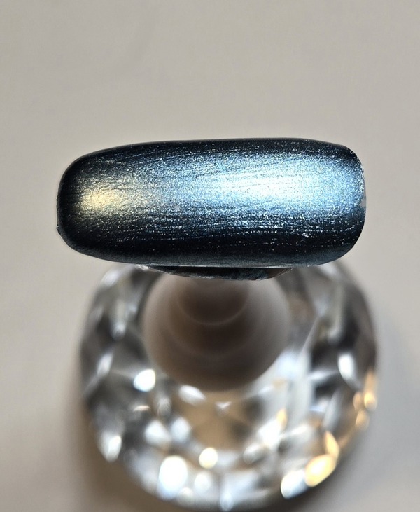 Nail polish swatch / manicure of shade Fancy Gloss Sky of Steel